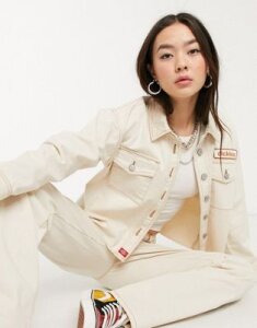 Dickies Girl worker jacket with contrast stitching two-piece-Beige