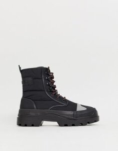 Diesel hiking style boots in black