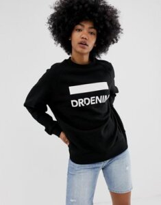 Dr Denim Luna logo sweatshirt-Black