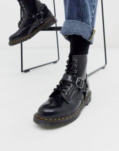 Dr Martens 1460 8 eye harness boots in black