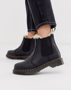 Dr Martens 2976 Leonore lined leather ankle boots in black