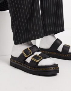 Dr Martens myles ii double strap sandals in black