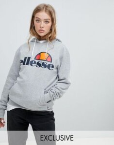 Ellesse boyfriend hoodie with chest logo-Gray