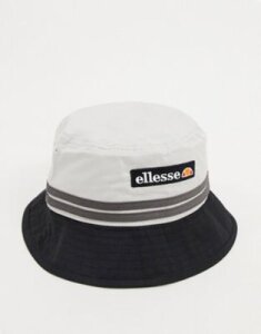 ellesse logo stripe bucket hat in gray