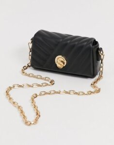 Ever New quilted cross body with hardware deatil in black