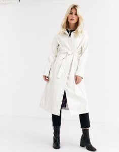 Fabienne Chapot Scott PU trench coat-White