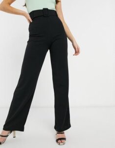 Femme Luxe high waist bootcut pants in black