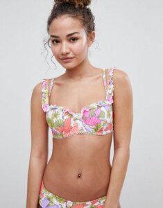 Floozie By Frost French retro daisy underwired bikini top A - G cup-Multi