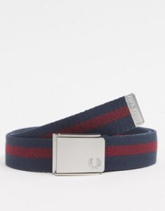 Fred Perry bomber tipped webbing belt in navy