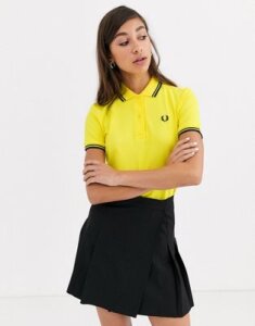 Fred Perry twin tipped polo shirt-Yellow