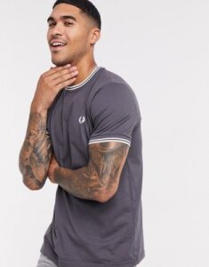 Fred Perry twin tipped ringer t-shirt in gray