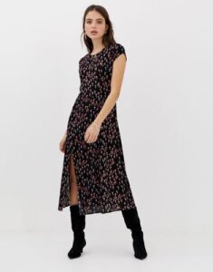 Free People Corrie disty floral print maxi dress-Black