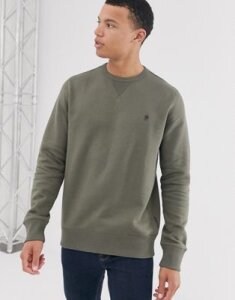 French Connection basic logo crew neck sweater-Green