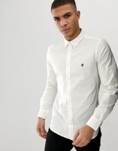 French Connection Essentials oxford shirt with long sleeve in white