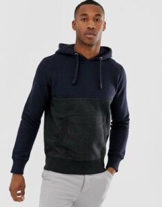 French Connection overhead block color hoodie-Blue