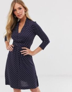 French Connection polka dot jersey dot-Navy