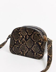French Connection snake print cross body bag-Gray