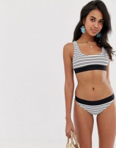 French Connection sport stripe bikini bottom-Multi