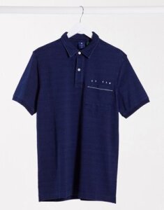 G-Star indigo polo shirt-Navy