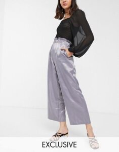 Glamorous smart sweatpants in soft organza-Gray