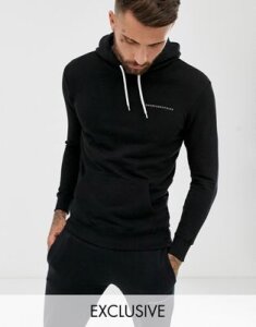 Good For Nothing muscle fit hoodie in black with logo
