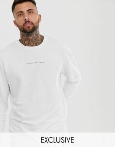 Good For Nothing oversized sweatshirt in white with logo