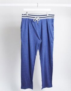 Green Treat lounge pants in navy with navy stripe waistband