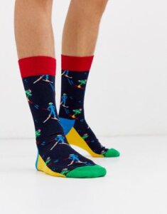 Happy Socks Skier socks-Navy