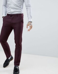 Harry Brown Slim Semi Plain Textured Suit Pants