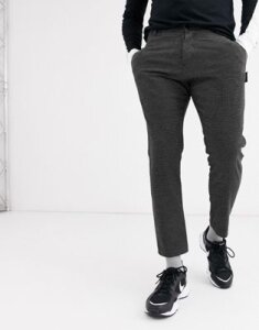 Hermano tapered pants in dark gray check