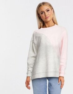Hollister two tone sweat in gray and pink