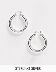 House of Freedom at Topshop silver plated thick hoop earrings