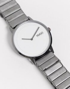 Hugo Boss echo watch in stainless steel-Gray