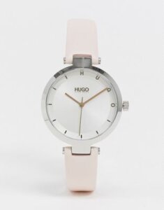 Hugo hope leather watch in pink 1540074