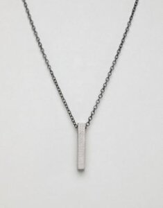 Icon Brand bar pendant necklace in vintage silver