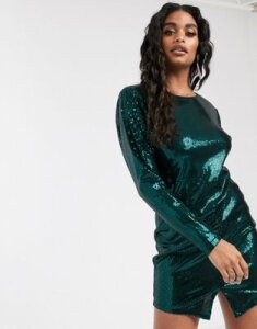 Ivyrevel sequin mini dress in dark green