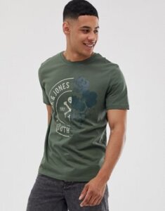 Jack & Jones logo crew neck t-shirt-Green