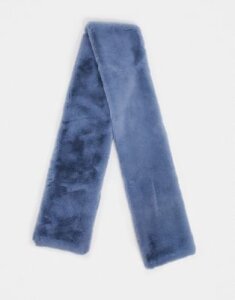 Jayley long faux-fur scarf in gray