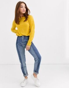 JDY knitted sweater in mustard-Red