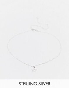 Kingsley Ryan anklet in sterling silver with star pendants