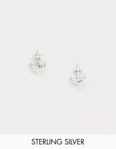 Kingsley Ryan Exclusive sterling silver anchor stud earrings