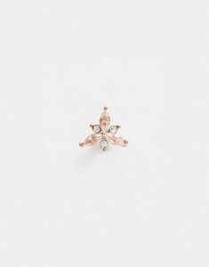 Kingsley Ryan labret stud single earring in rose gold crystal