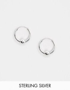 Kingsley Ryan sterling silver mini ball hoop earrings