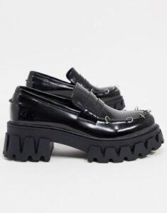 Koi Footwear Gensai Cyber Punk chunky loafers in black