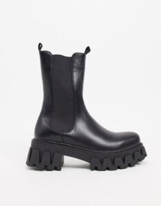 Koi Footwear Sentry vegan chunky boots in black