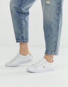 Lacoste Carnaby Evo 118 Sneakers White With Gold Trims