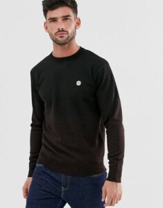 Le Breve fleck marl fade out knitted sweater-Brown
