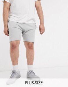 Le Breve plus raw edge jersey shorts-Gray
