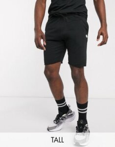 Le Breve Tall raw edge jersey shorts-Black