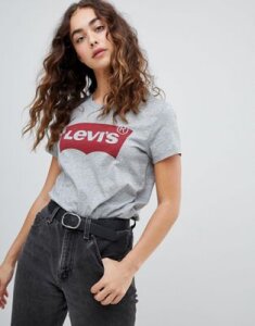 Levi's perfect t-shirt with batwing logo-Gray